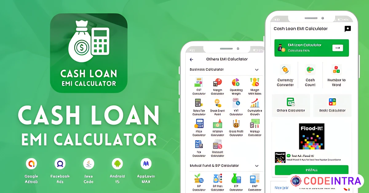 Cash Loan EMI Calculator with AdMob Ads Android - Codeintra
