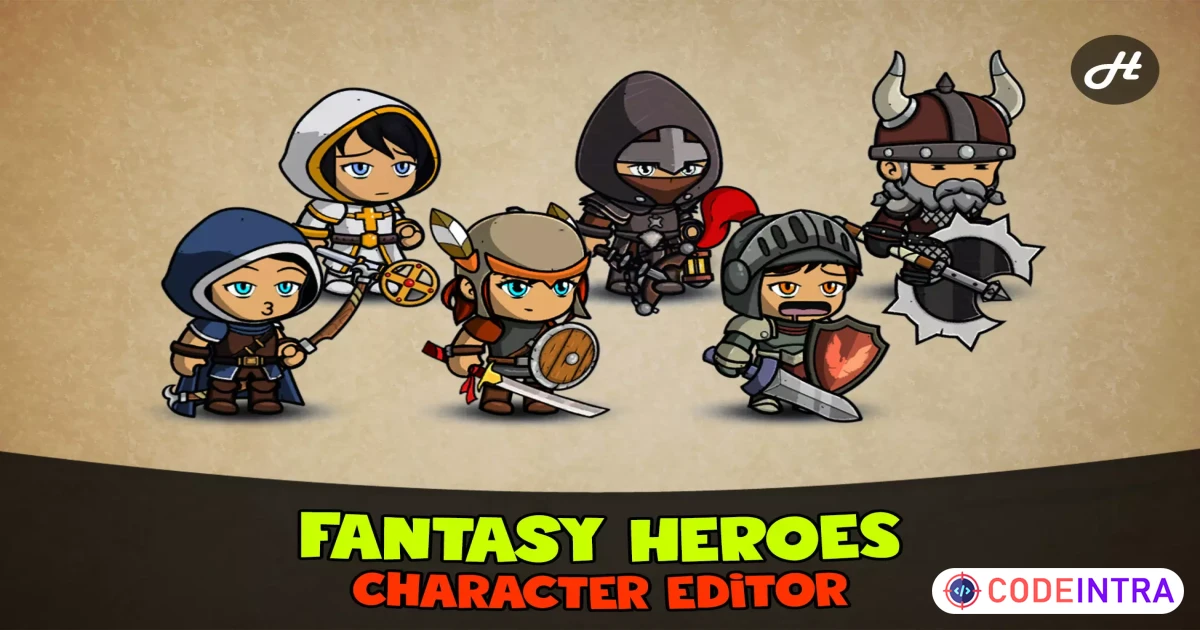 Character Editor [Fantasy] | 2D Characters | Unity Assets - Codeintra