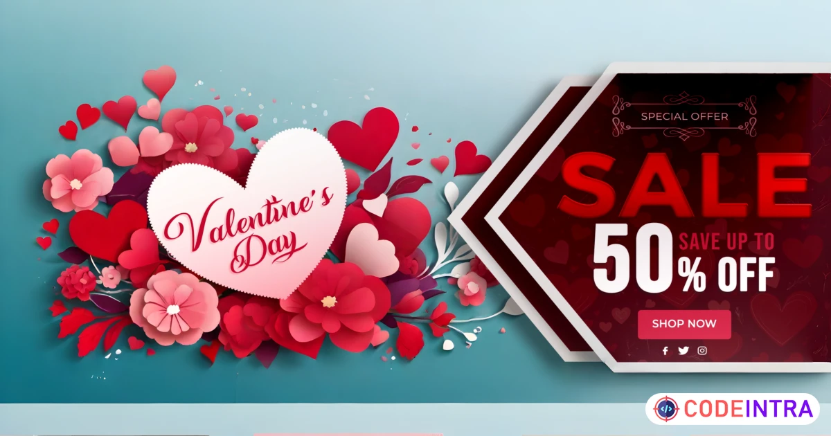 Charming Deals Valentine’s Day Sale Flyer Template Pro PSD (Free) - Codeintra