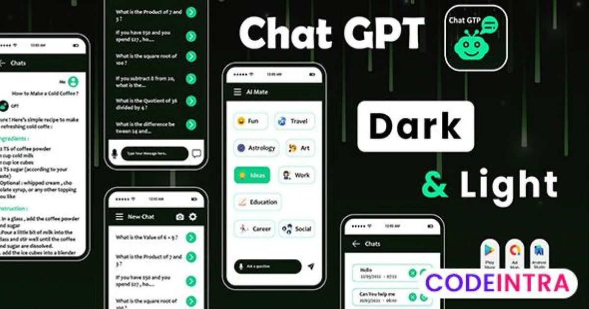 Chat GTP - ChattyAI - Android Source Code Premium Buy - Codeintra