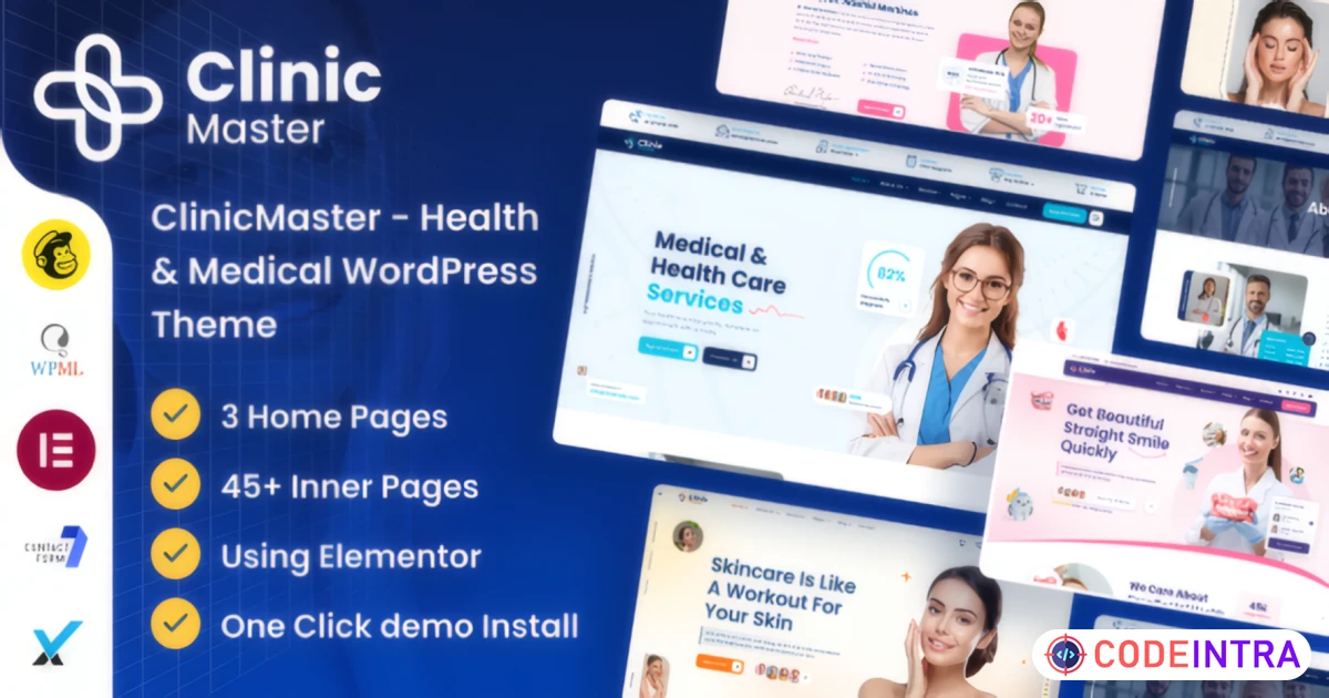 ClinicMaster - Health & Medical WordPress Theme - Codeintra