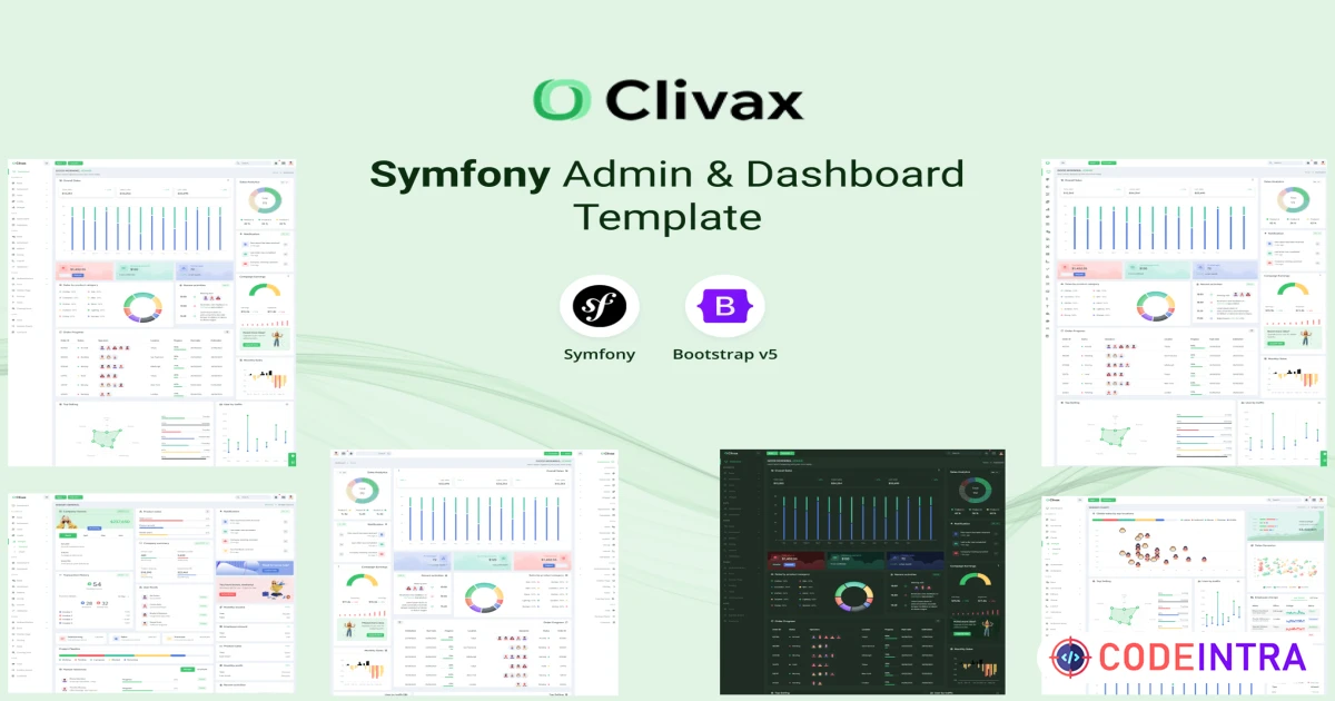 Clivax - Symfony Admin & Dashboard Template - Codeintra