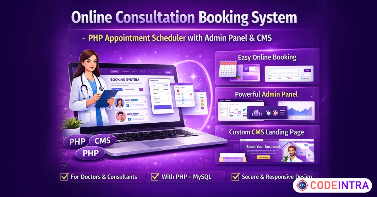 Product featured image ConsultPro - Consultation And Booking Script - Codeintra