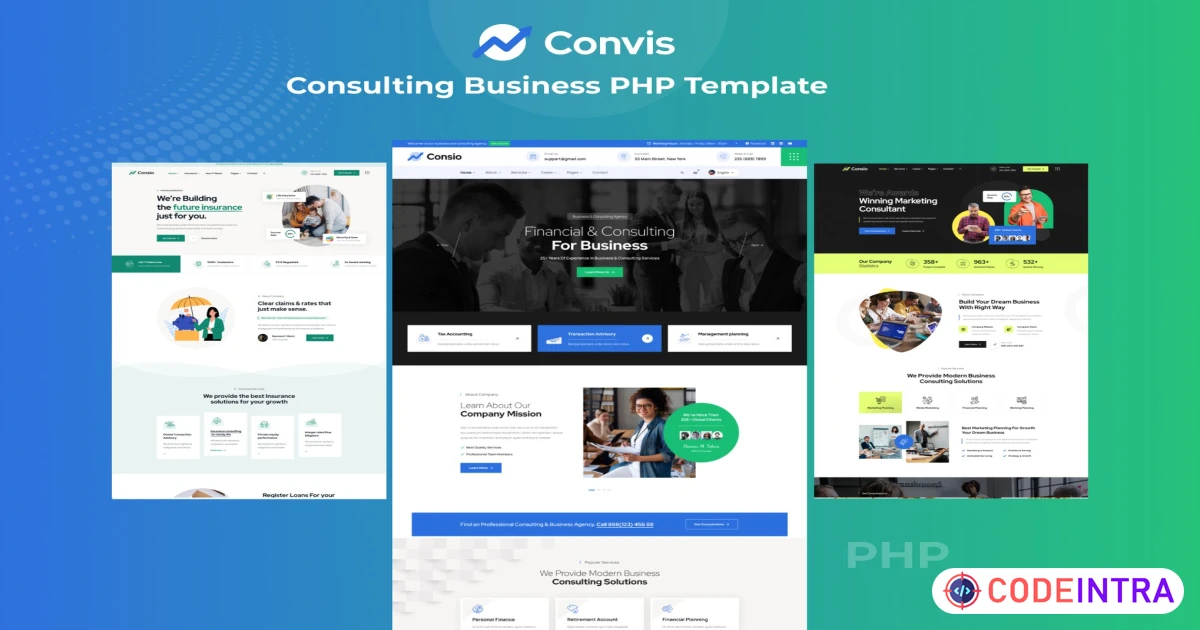 Convis - Consulting Business PHP Template - Codeintra