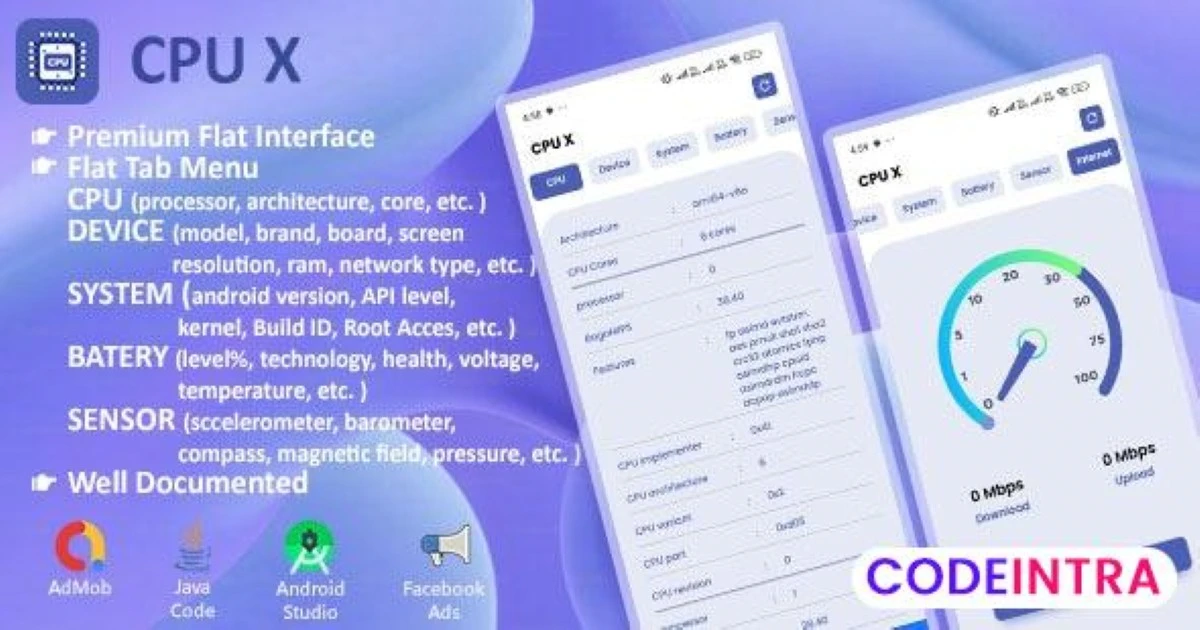 CPU X - Info provider for CPU, Device, System, Liv - Codeintra