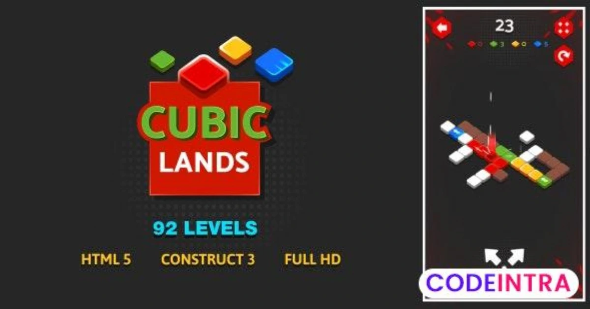 Cubic Lands - HTML5 Game (Construct3) - Codeintra