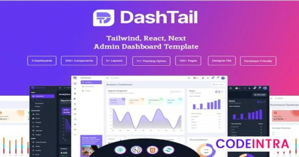 DashTail - Admin Dashboard Template - Codeintra