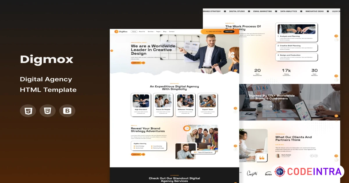 Digmox - Digital Agency HTML Template - Codeintra