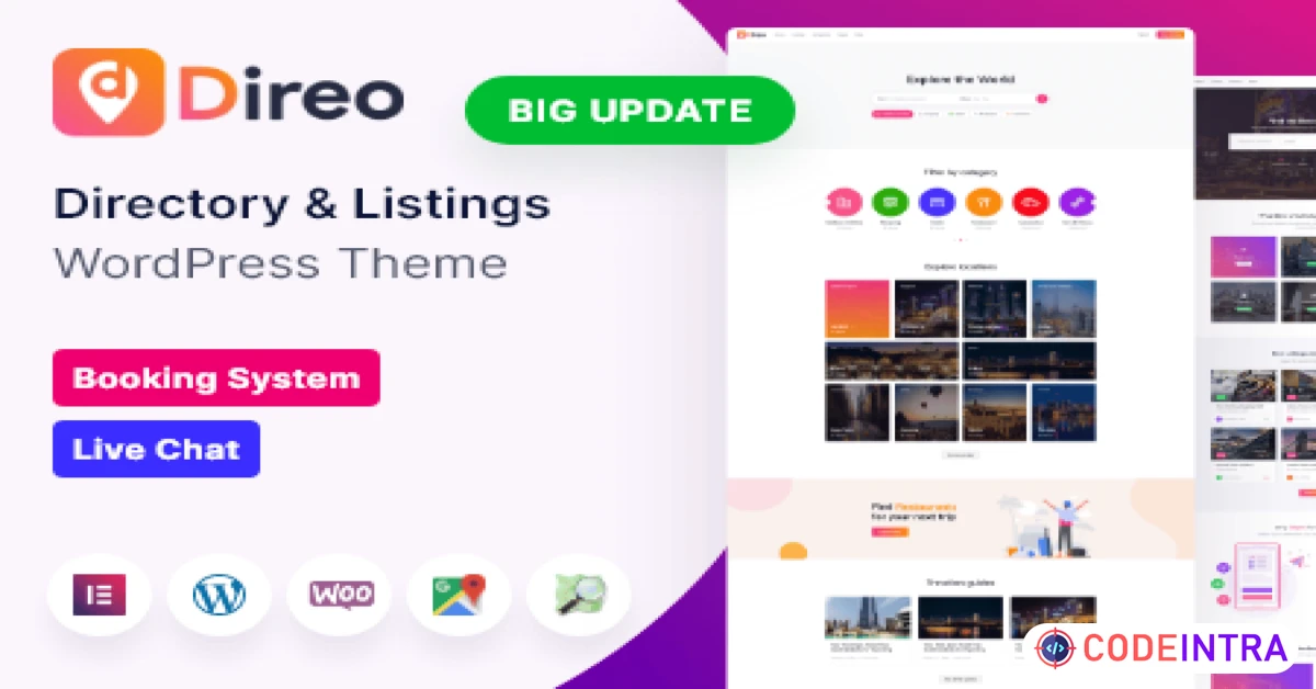 Product featured image Direo - Directory & Listing WordPress Theme - Codeintra