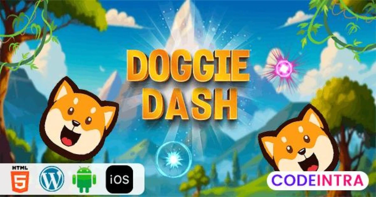 Doggie Dash - HTML5 Construct3 Game - Codeintra