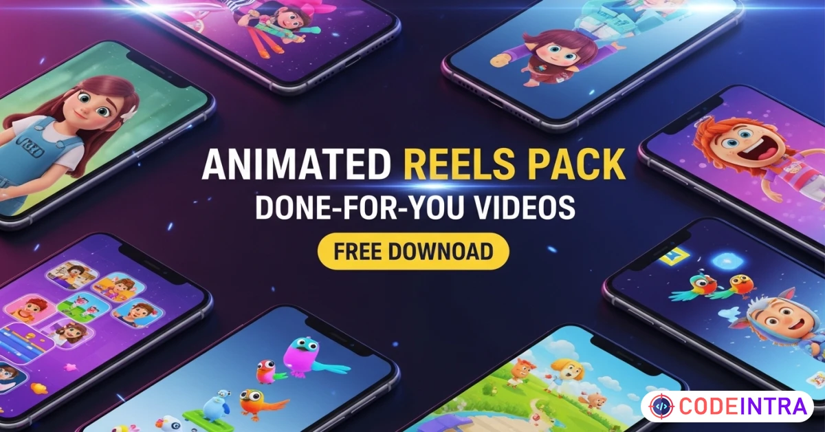 Product featured image Done-For-You Animated Reels Kit – PLR Content for Creators - Codeintra