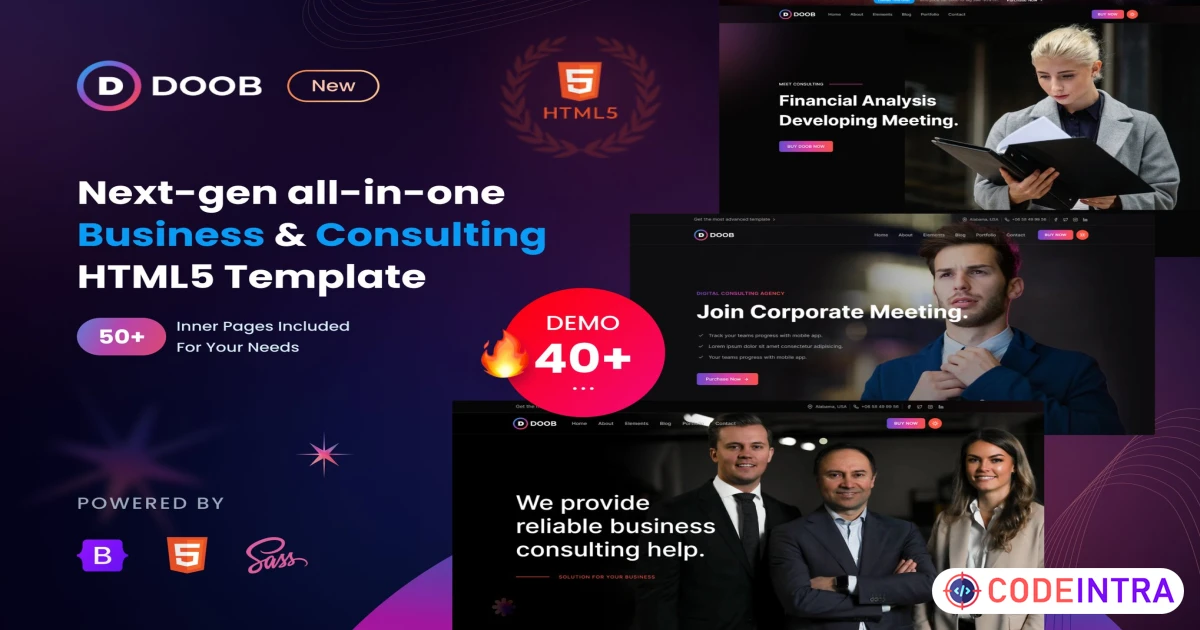 Doob - Business & Consulting Bootstrap 5 Template - Codeintra