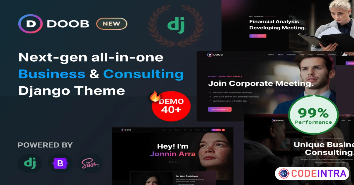 Doob - Business & Consulting Django 5 Template - Codeintra