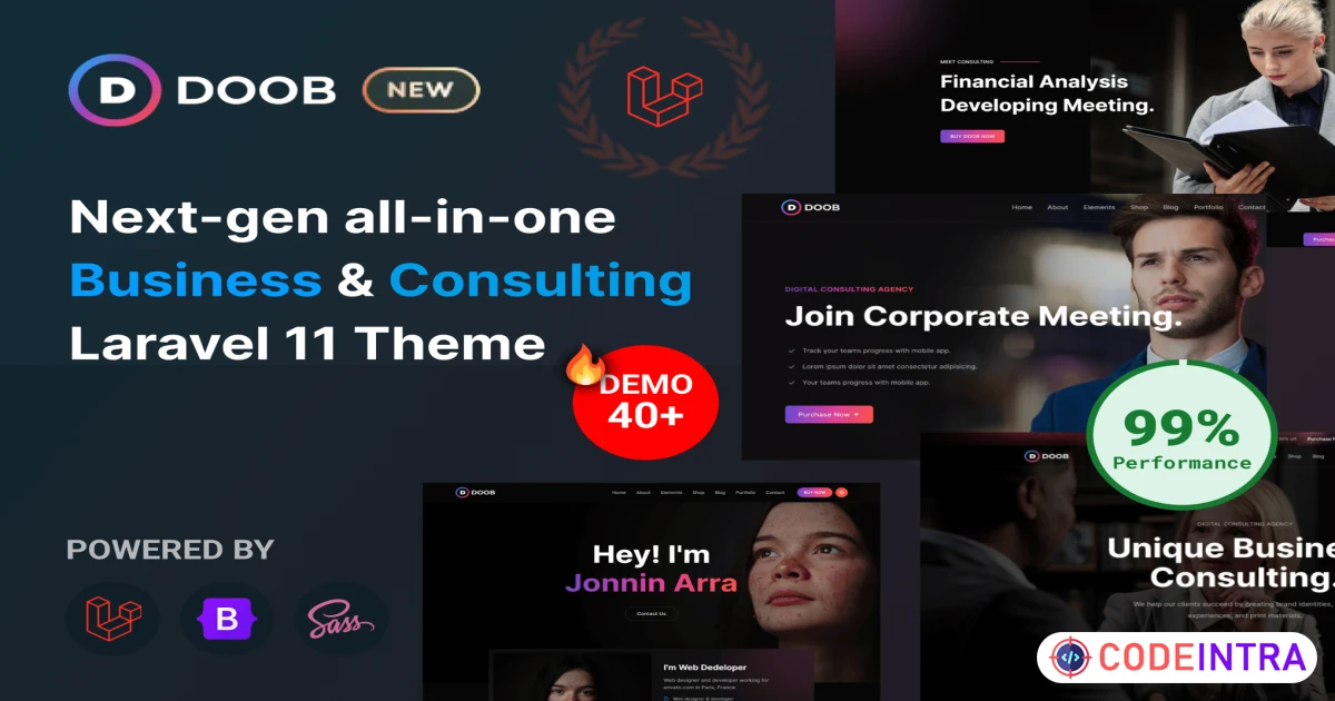 Doob Laravel 11 Business & Consulting Template - Codeintra