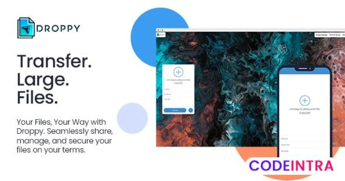 Droppy - Online file transfer and sharing - Codeintra
