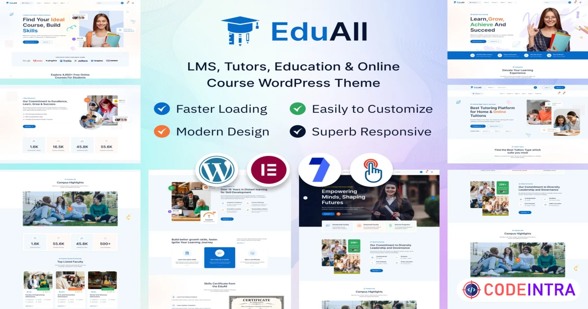 EduAll - Education LMS Tutors & Course WordPress - Codeintra