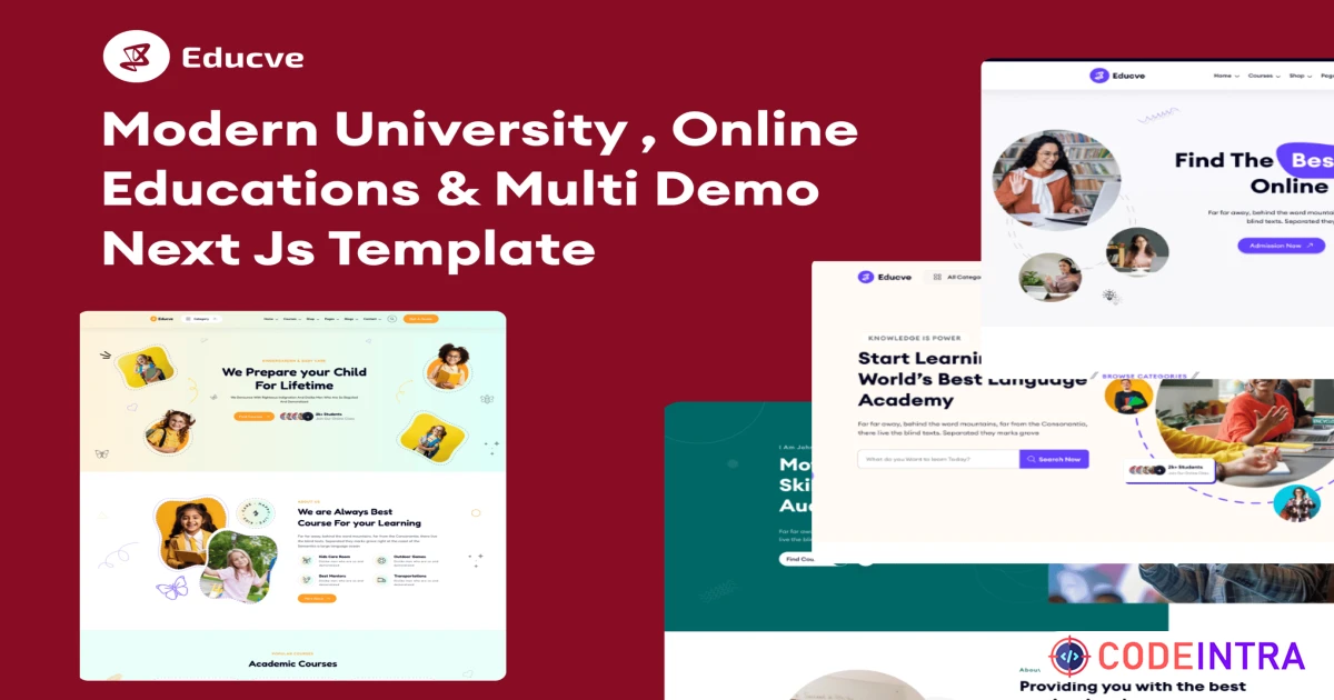 Educve University, Online Courses & Multi Demo Edu - Codeintra