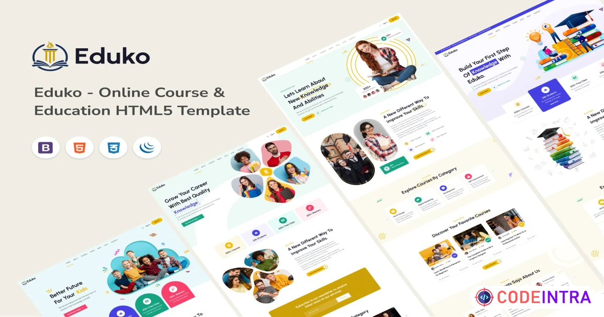 Eduko - Online Course & Education HTML5 Template - Codeintra