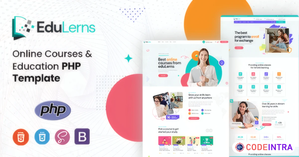 Edulerns - Education Courses PHP Template - Codeintra