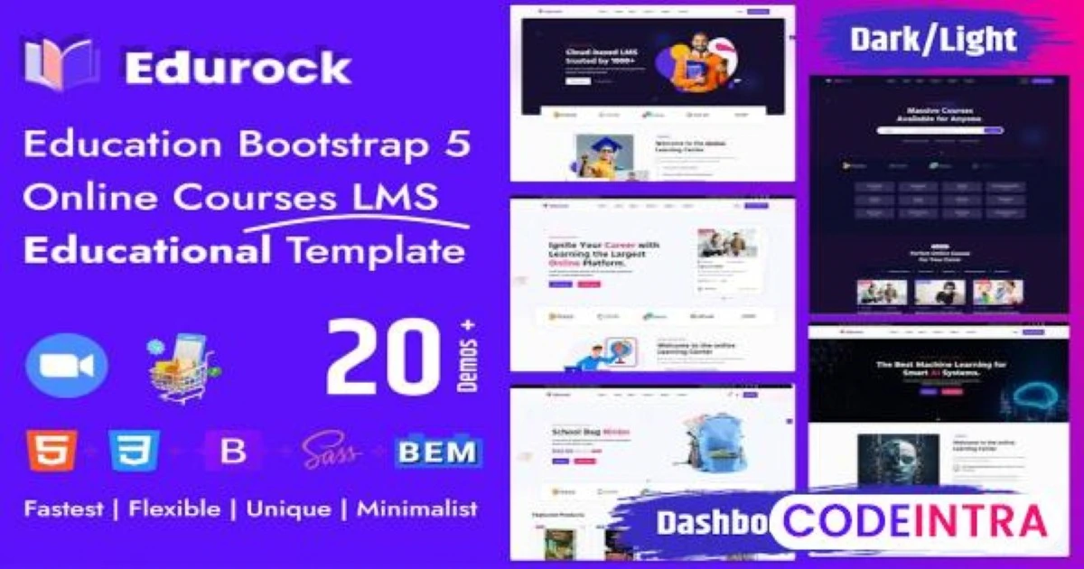 Edurock - Education Bootstrap 5 HTML Template - Codeintra
