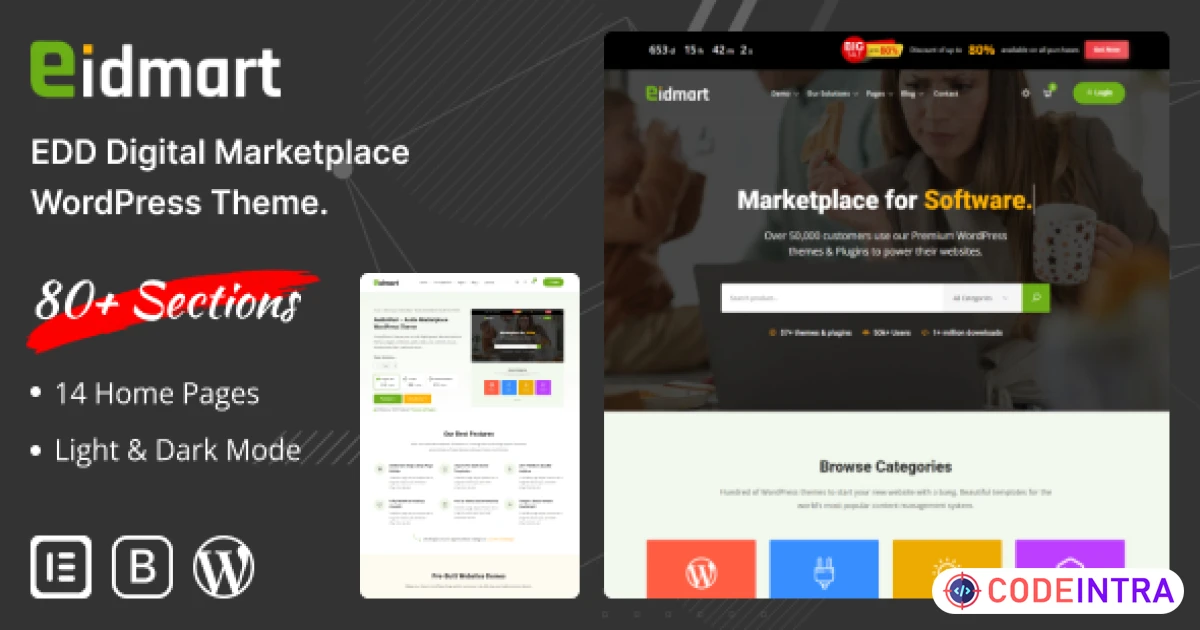 Eidmart | Digital Marketplace WordPress Theme - Codeintra