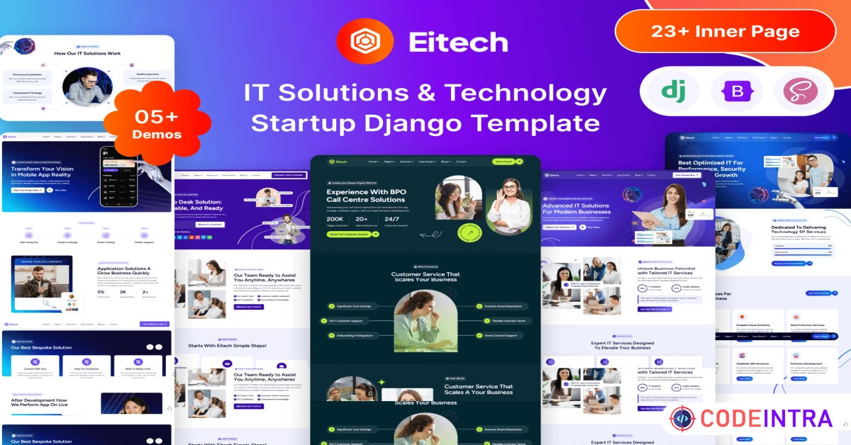 Product featured image Eitech - Django IT Solutions & Technology Startup - Codeintra