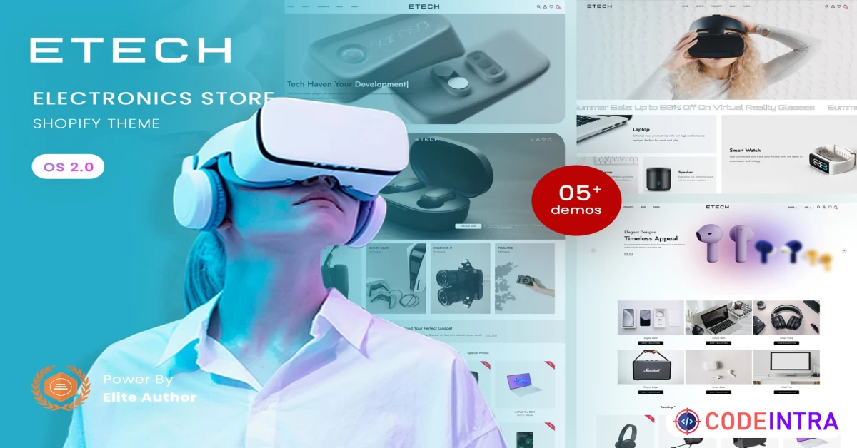 Product featured image Etech - Electronics Store Shopify 2.0 Theme - Codeintra