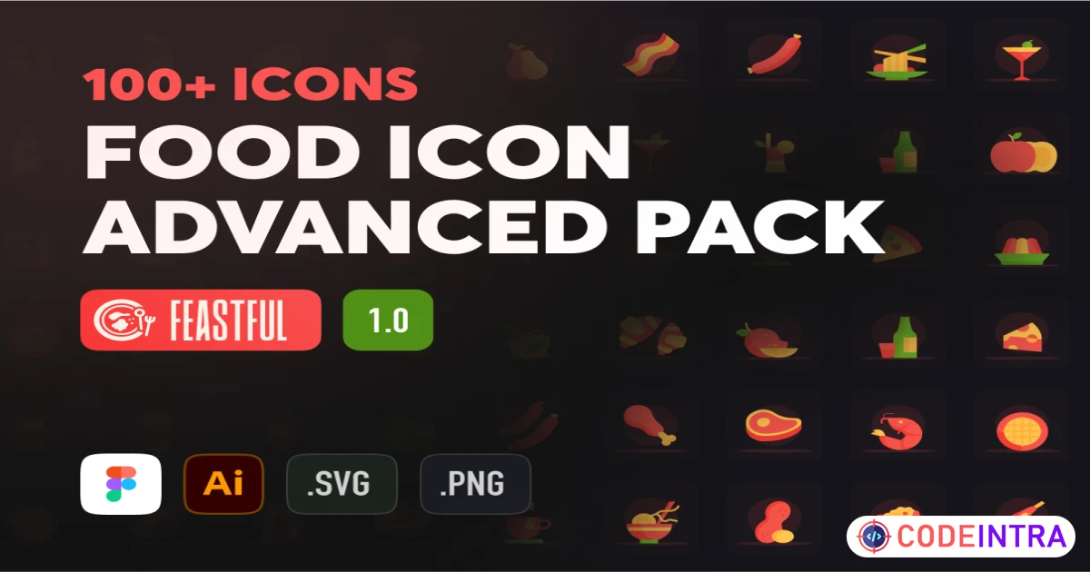 Feastful - Food color icon advanced pack - Icons - Codeintra