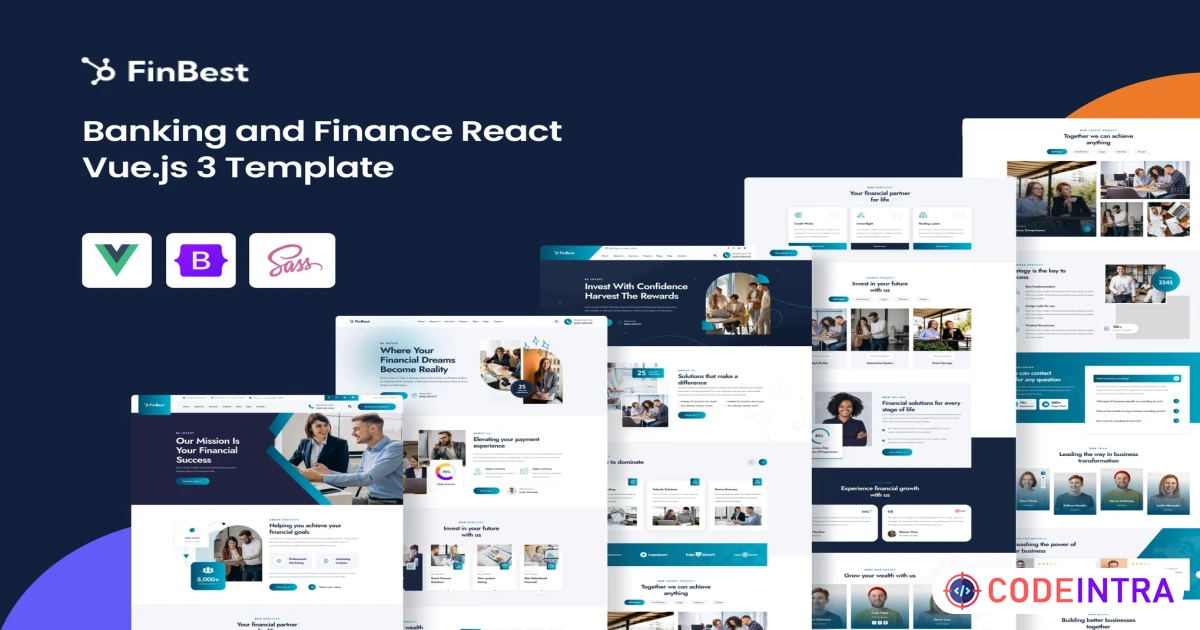 Finbest - Banking and Finance Vue.js 3 Template - Codeintra