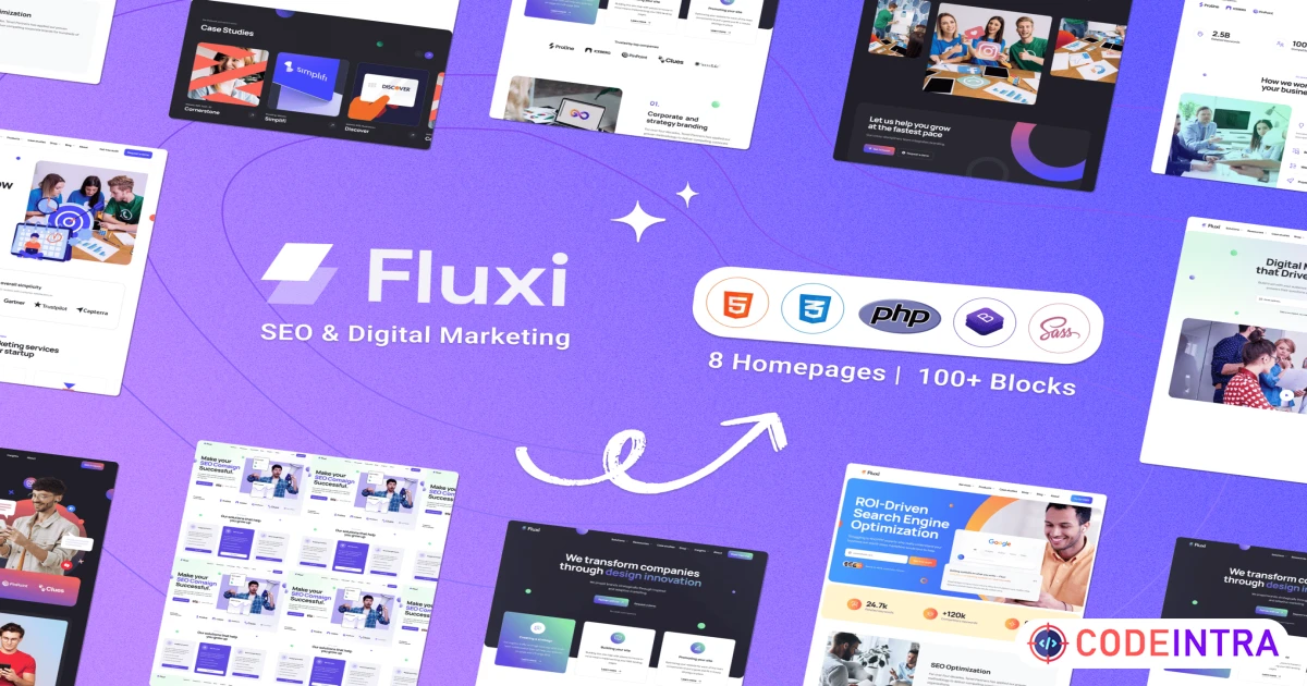 Fluxi - SEO Digital Marketing PHP Template - Codeintra