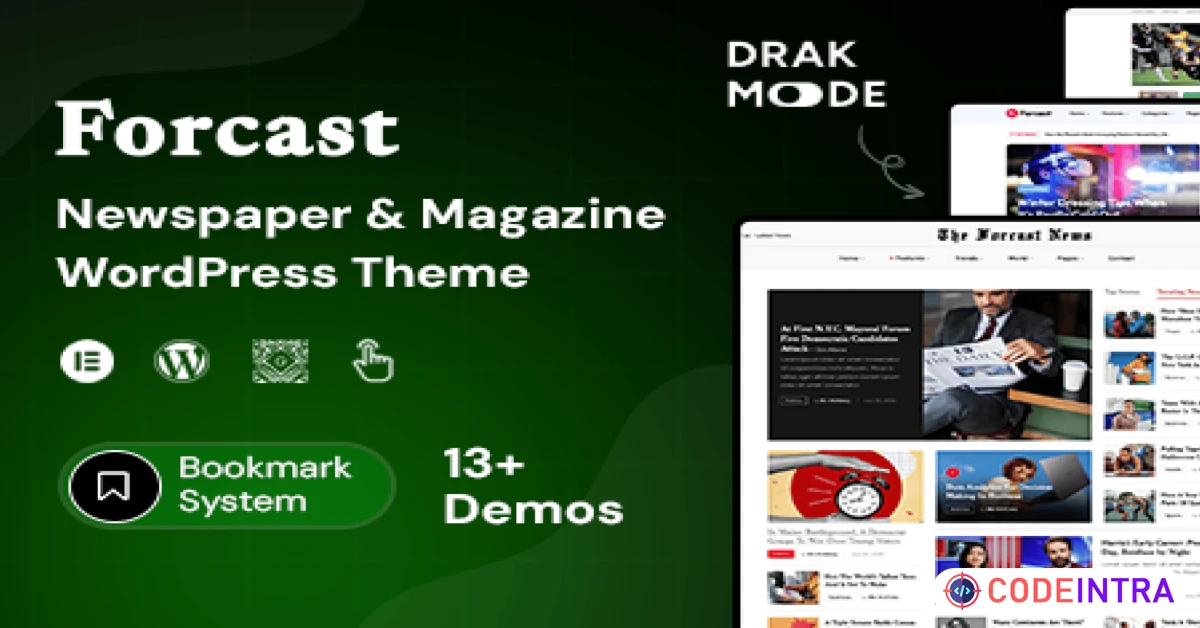 Product featured image Forcast - Newspaper & Magazine Theme - Codeintra