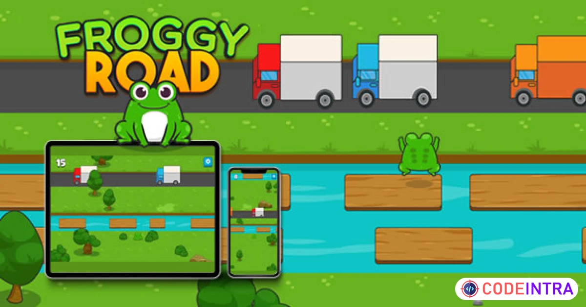 Product featured image Froggy Road - HTML5 Game - Codeintra
