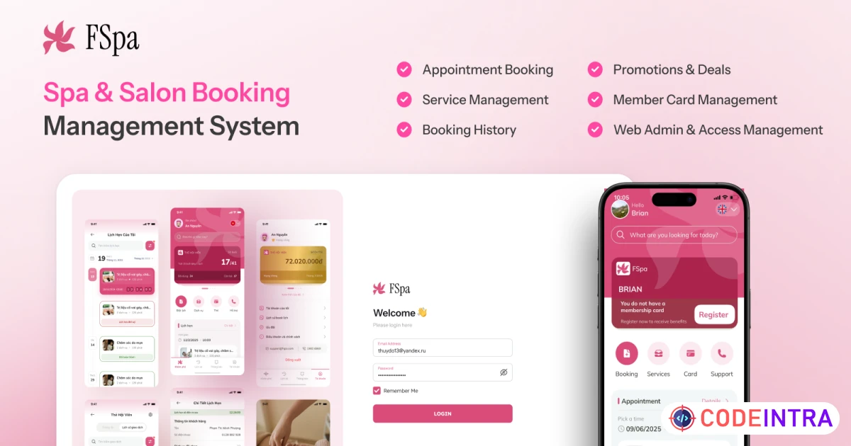 FSPA - Spa & Salon Booking Management System - iOS - Codeintra