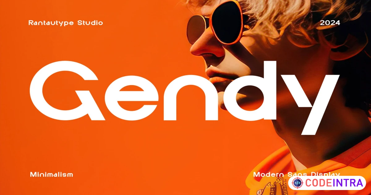 Gendy Modern Sans Font - Multilingual Character Premium - Codeintra