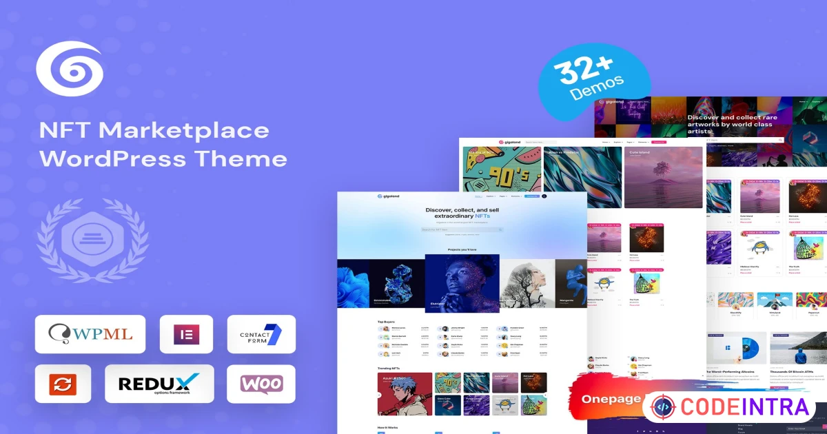 Gigaland - NFT Marketplace WordPress Theme - Codeintra