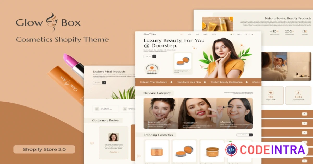 Glowbox - Cosmetics Shopify Theme - Codeintra