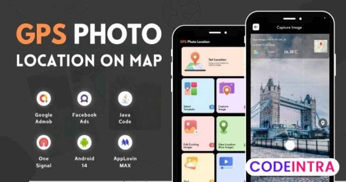 GPS Photo Location On Map with AdMob Ads Android - Codeintra