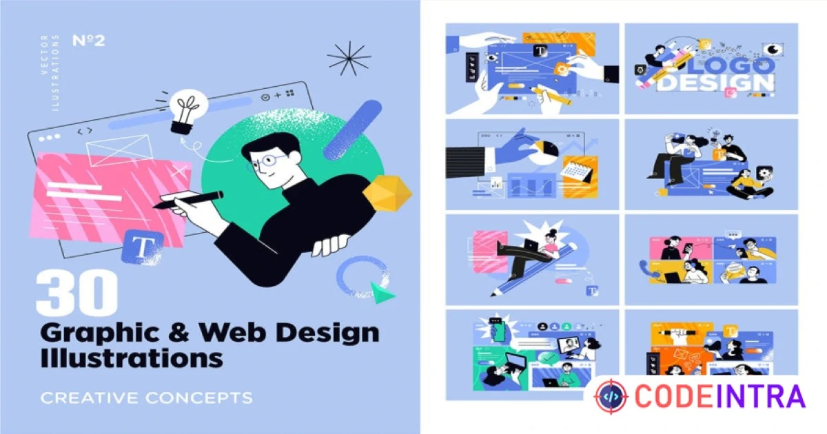 Graphic and Web Design No2 social media banner - Codeintra