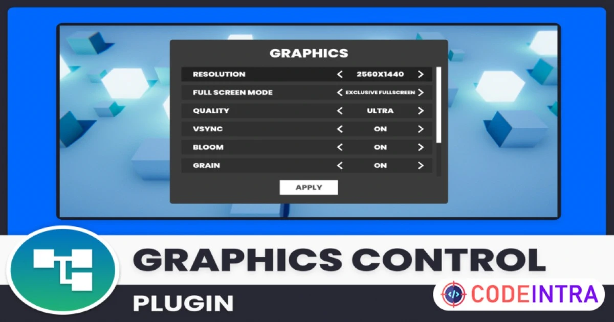 Graphics Control | GUI Tools | Unity Assets - Codeintra