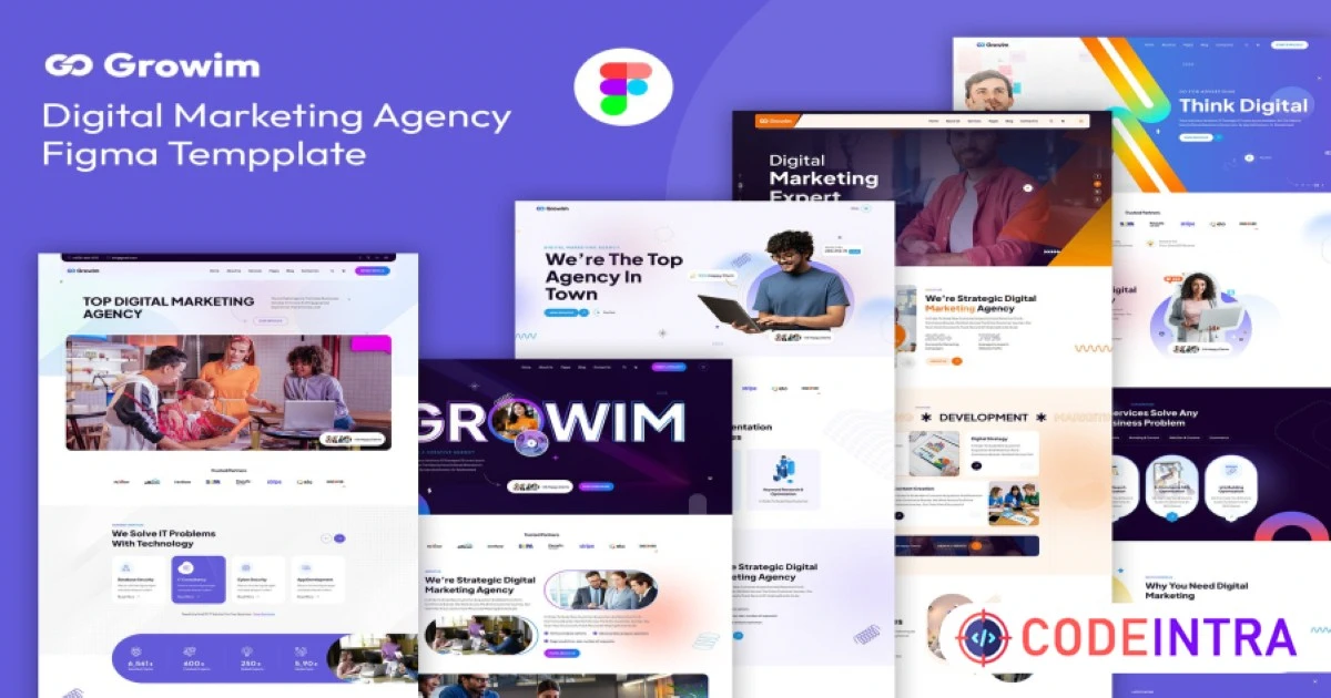 Growim - Creative Agency Figma Template - Codeintra