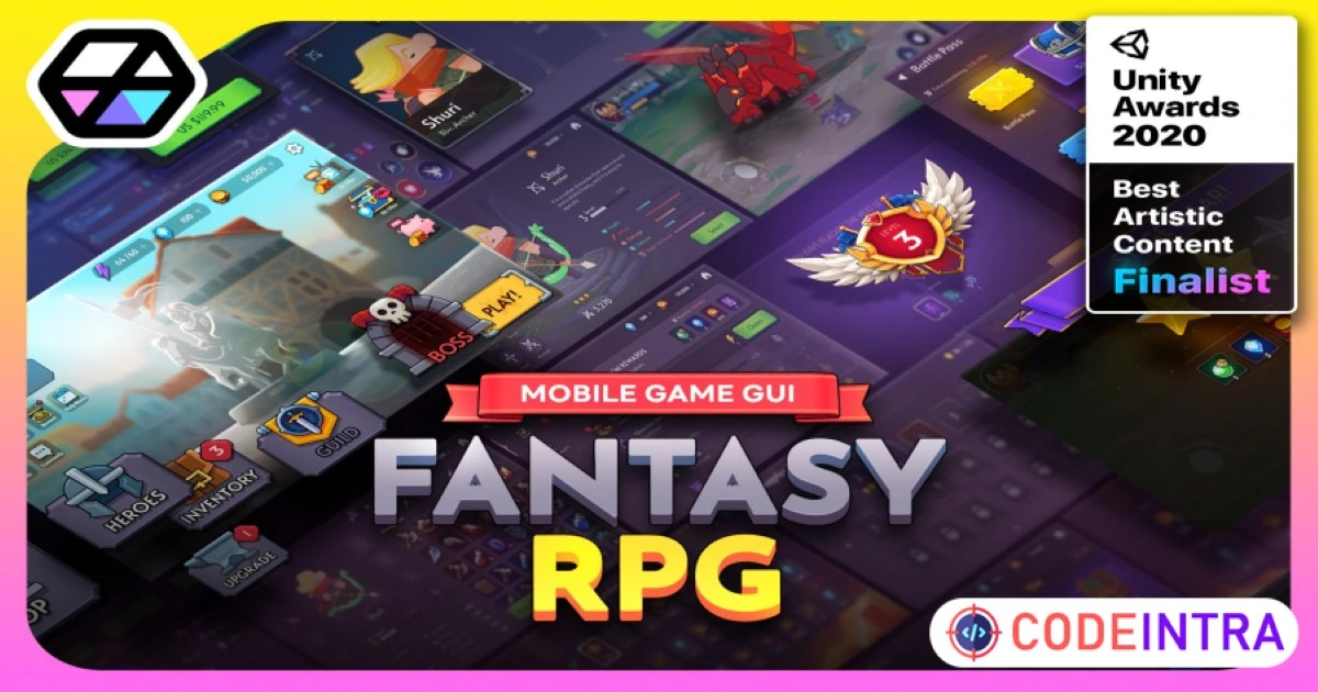 GUI Pro - Fantasy RPG | 2D GUI | Unity Assets - Codeintra
