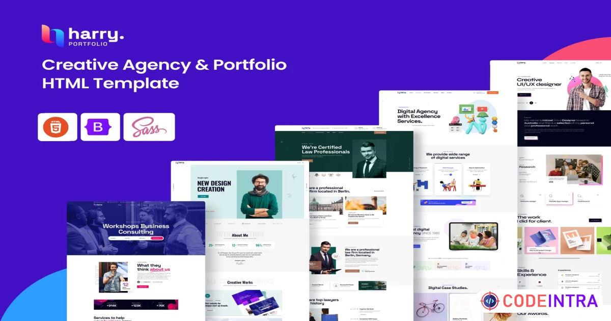 Harry - Creative HTML Template For Personal - Codeintra