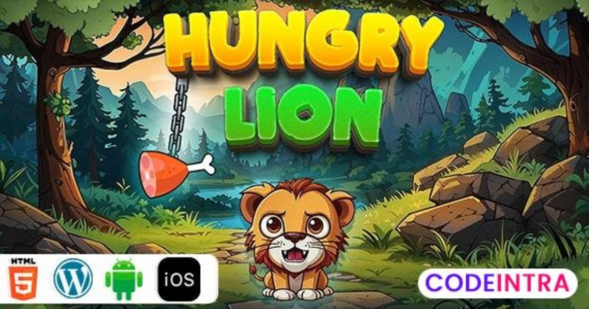 Hungry Lion - HTML5 Game - Codeintra