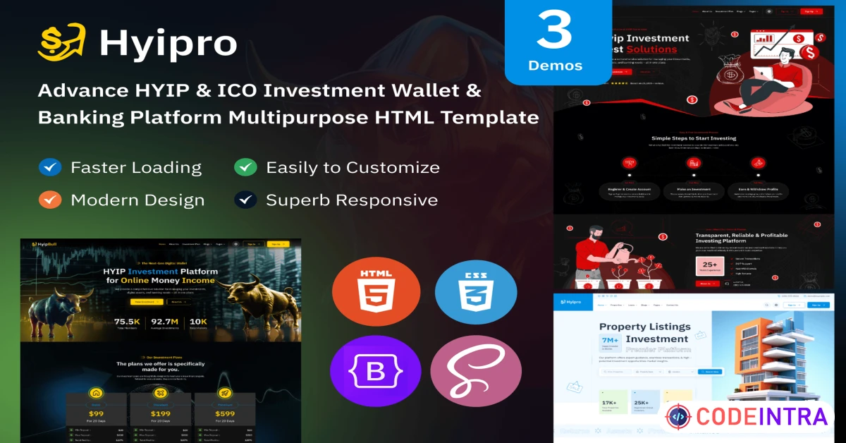 Product featured image Hyipro – Advanced HYIP Investment Multipurpose - Codeintra