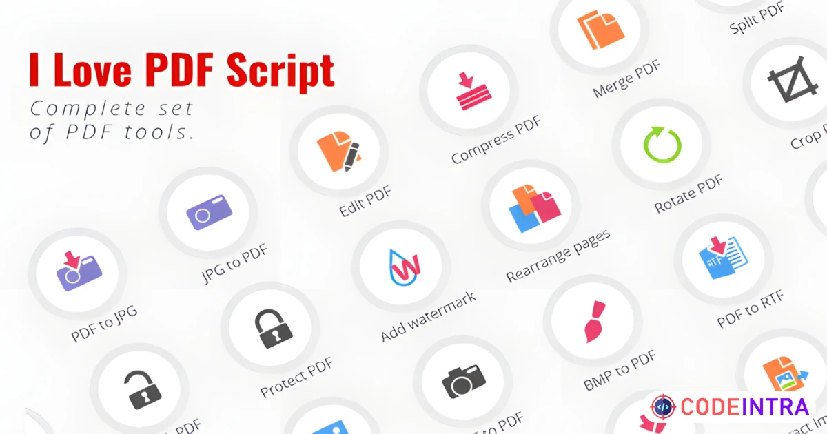 I Love PDF Studio 100+ PDF Tools Script - Codeintra