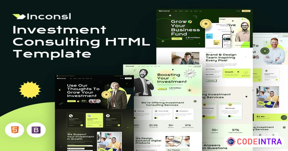 Iconsl - Investment Consulting HTML Template - Codeintra