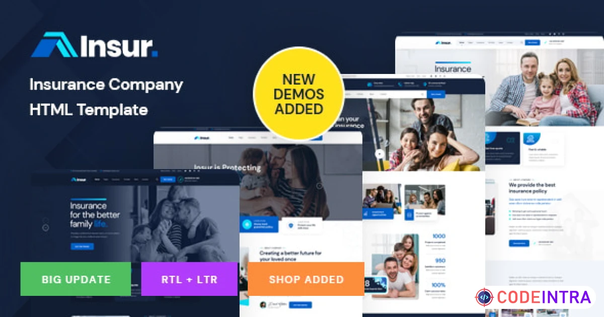 Insur - Insurance Company HTML Template - Codeintra