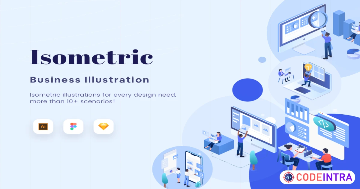 Isometric - Business Illustration - Illustrations - Codeintra