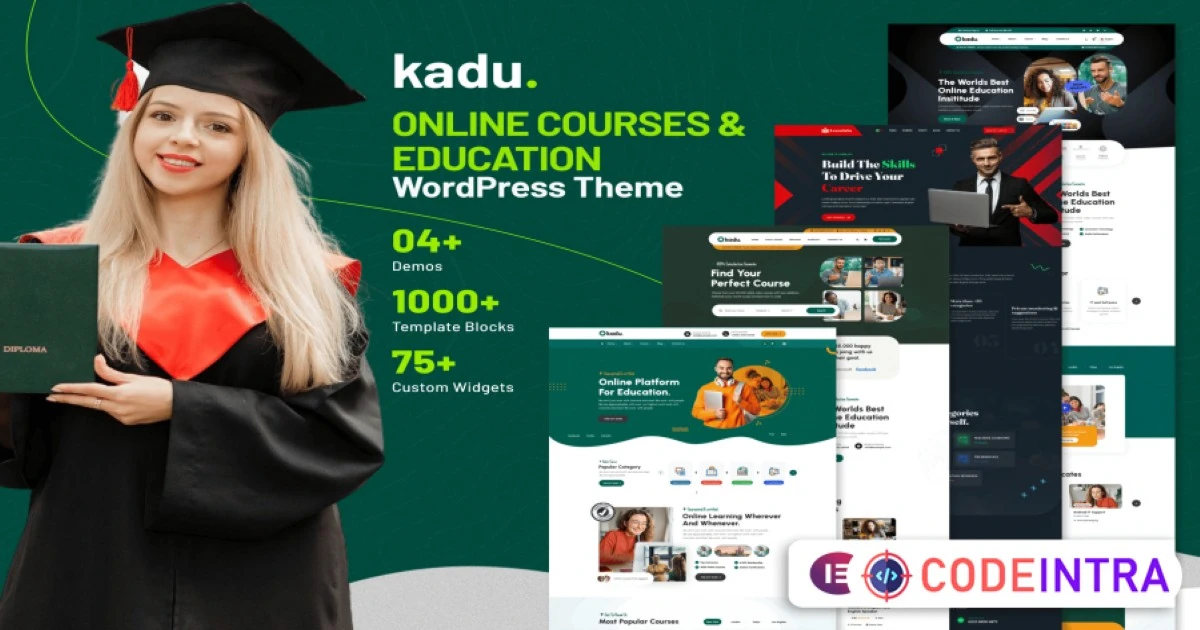 Kadu - Education WordPress Theme Premium Version With Plugins - Codeintra