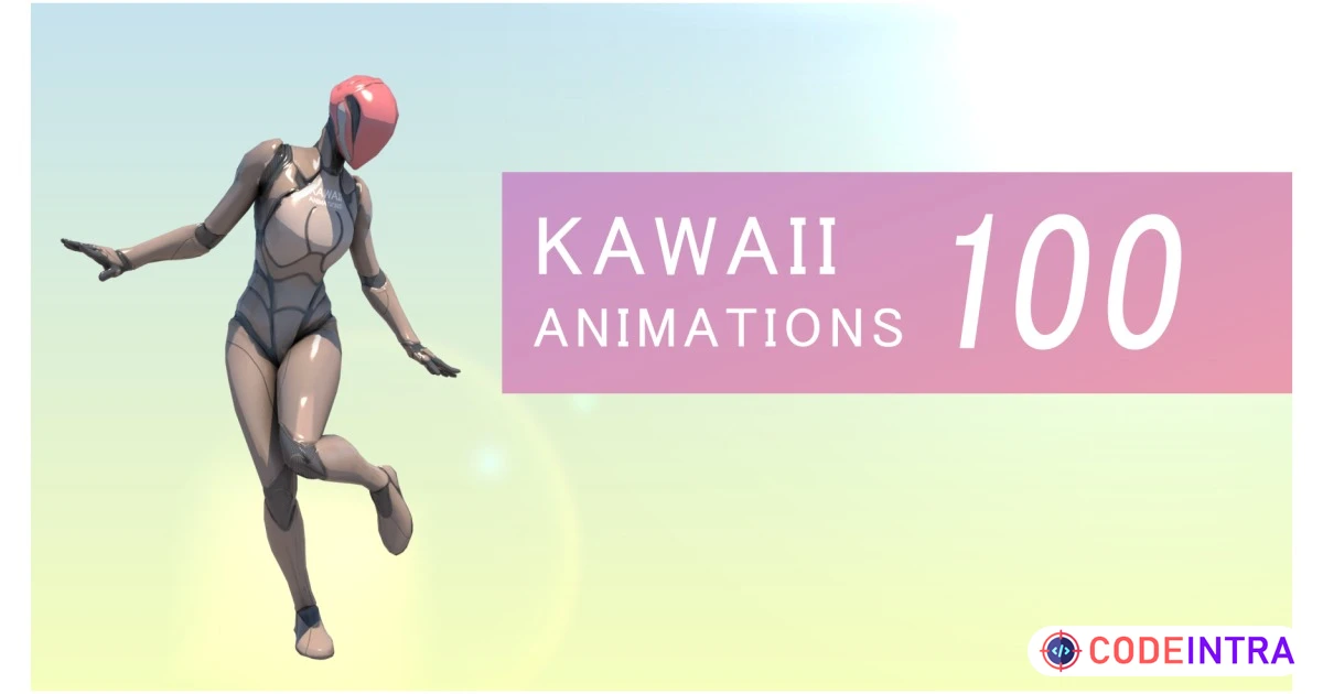 KAWAII ANIMATIONS 100 | 3D Animations | Unity Assets - Codeintra